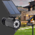 ダミーカメラ8 LEDレッドソーラースポットライトソーラーランドスケープライト調整可能なオートオン/オフウォールセキュリティ照明